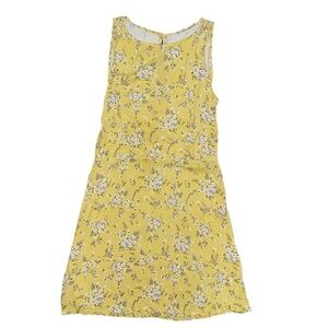 American Eagle Outfitters Yellow Ditsy Floral A Line Belted Dress M NWOT